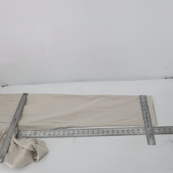 Brioni Journey Trouser mens 32x29 EU50 Sea Island Cotton Neutral flat front pant - Picture 8 of 15